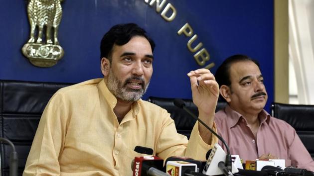 File photo of Delhi labour minister Gopal Rai (L) addressing a press conference. Rai said on Monday that Delhi HC order quashing AAP government order on hiking minimum wages will be challenged in Supreme Court. (Sonu Mehta/HT File Photo) File photo of Delhi labour minister Gopal Rai (L) addressing a press conference. Rai said on Monday that Delhi HC order quashing AAP government order on hiking minimum wages will be challenged in Supreme Court. (Sonu Mehta/HT File Photo)