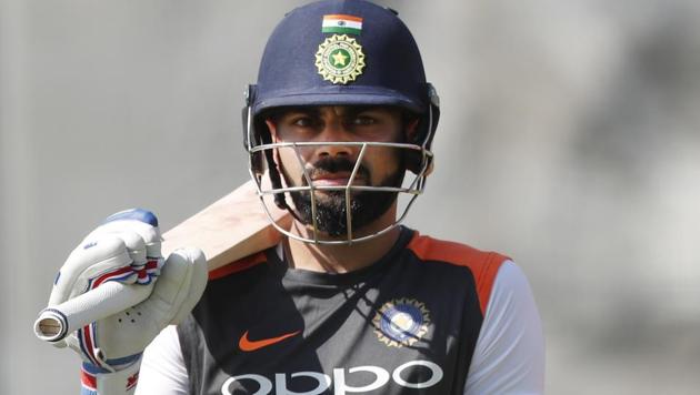 India's team captain Virat Kohli waits to go int the nets during a training session at Lord's Cricket ground in London. (AP) India's team captain Virat Kohli waits to go int the nets during a training session at Lord's Cricket ground in London. (AP)