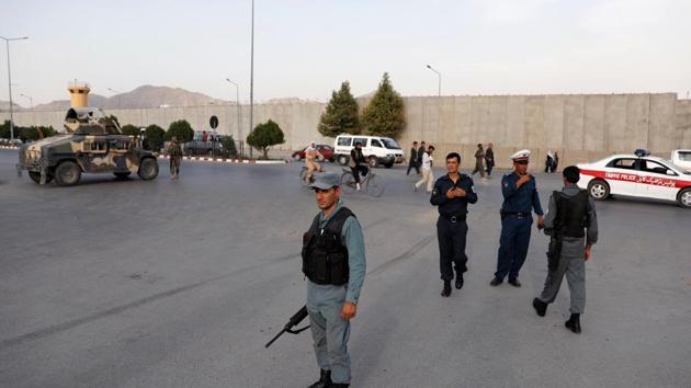 Afghan policemen near the site of a blast. (Reuters File/Representative image) Afghan policemen near the site of a blast. (Reuters File/Representative image)
