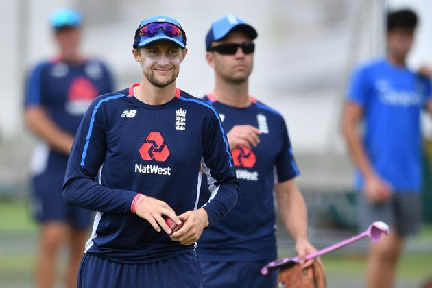 England's captain Joe Root is all smiles at a training session at Lord's Cricket Ground (AFP)