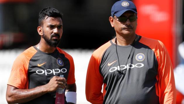 India head coach Ravi Shastri and KL Rahul during nets on August 7, 2018. (Reuters) India head coach Ravi Shastri and KL Rahul during nets on August 7, 2018. (Reuters)