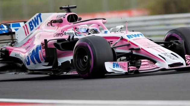 File Photo: Force India's Sergio Perez during practice.(REUTERS)
