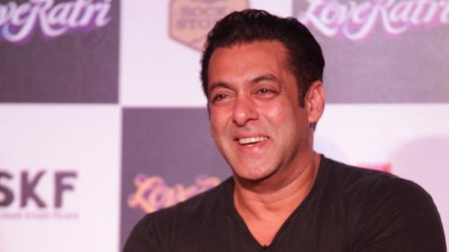 Salman Khan at the promotion of film LoveRatri in New Delhi on August 6. (IANS) Salman Khan at the promotion of film LoveRatri in New Delhi on August 6. (IANS)