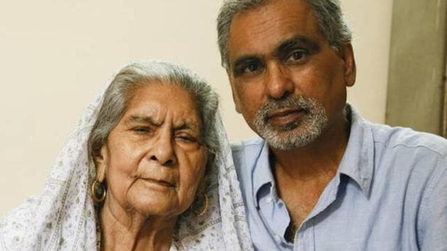 Author Giano with her elder son Kanwal. (HT Photo) Author Giano with her elder son Kanwal. (HT Photo)