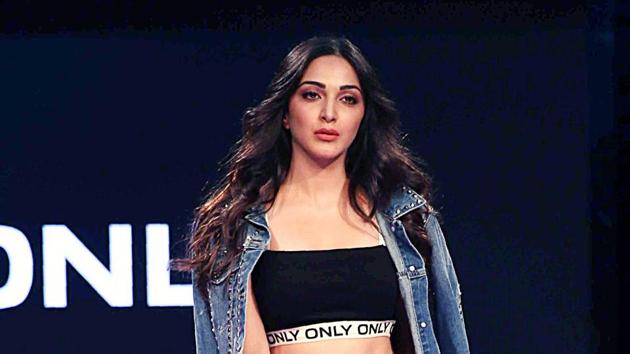 Indian Bollywood actor Kiara Advani walks on the ramp to showcase the high-street fashion labels. (AFP) Indian Bollywood actor Kiara Advani walks on the ramp to showcase the high-street fashion labels. (AFP)