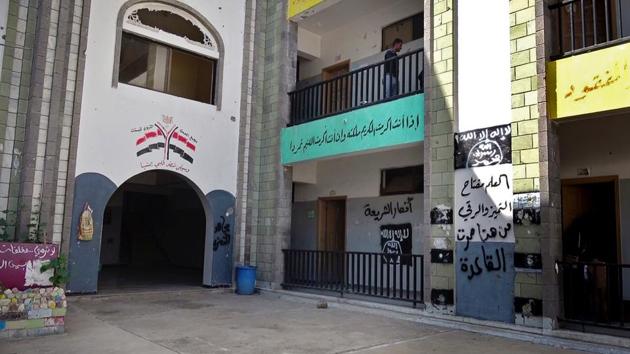 “Al-Qaida passed here,” sprayed on a wall, at a damaged school that was turned into a religious court. In one conflict, the US is working with its Arab allies with the aim of eliminating al-Qaida in the Arabian Peninsula, or AQAP. But the larger mission is against the Houthis, Iranian-backed Shiite rebels. And in that fight, al-Qaida are effectively on the same side as the coalition — and, by extension, the US. (AP) “Al-Qaida passed here,” sprayed on a wall, at a damaged school that was turned into a religious court. In one conflict, the US is working with its Arab allies with the aim of eliminating al-Qaida in the Arabian Peninsula, or AQAP. But the larger mission is against the Houthis, Iranian-backed Shiite rebels. And in that fight, al-Qaida are effectively on the same side as the coalition — and, by extension, the US. (AP)