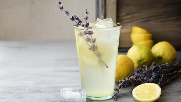 Instead of depending on the sugary lemonade, go for a lavender lemonade. Lavender adds a sweet twist to the drink and the combination looks good too.  (shutterstock) 