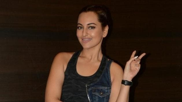 Actress Sonakshi Sinha at the promotion of her upcoming film Happy Phirr Bhag Jayegi in Mumbai .(IANS)