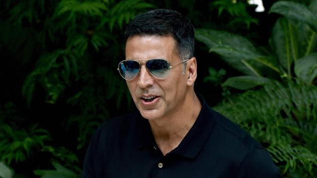 Akshay Kumar during promotion of the upcoming film Gold, in Kolkata on Thursday.(PTI)