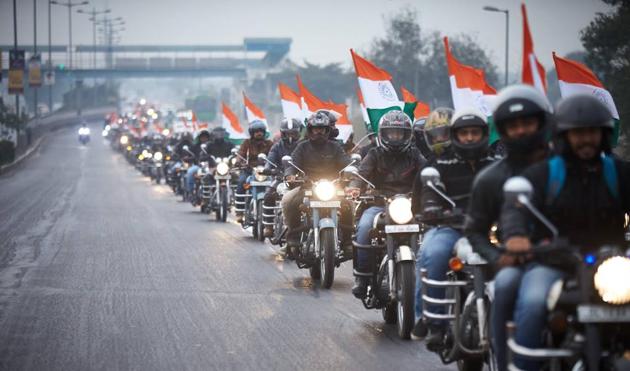 Members of Royal Mavericks group participate in the Nation Salute Ride. Members of Royal Mavericks group participate in the Nation Salute Ride.