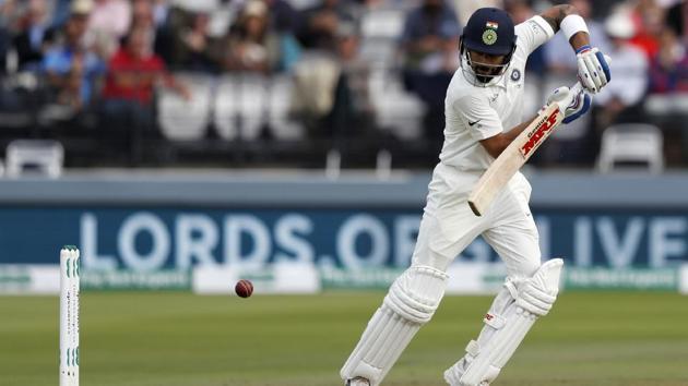 India's captain Virat Kohli bats on the second day of the second Test cricket match between England and India at Lord's Cricket Ground in London on August 10, 2018. (AFP) India's captain Virat Kohli bats on the second day of the second Test cricket match between England and India at Lord's Cricket Ground in London on August 10, 2018. (AFP)