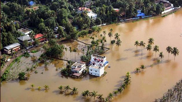 An aeriel view of the flooded locality of Aluva after heavy rains, in Kerala on Friday, Aug 10, 2018. (PTI) An aeriel view of the flooded locality of Aluva after heavy rains, in Kerala on Friday, Aug 10, 2018. (PTI)