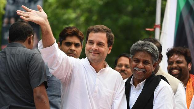 Congress president Rahul Gandhi will hold a road show and address party workers and leaders from all 33 districts at Jaipur’s Ramlila ground to boost the party’s bid to regain power in the state. (AFP) Congress president Rahul Gandhi will hold a road show and address party workers and leaders from all 33 districts at Jaipur’s Ramlila ground to boost the party’s bid to regain power in the state. (AFP)