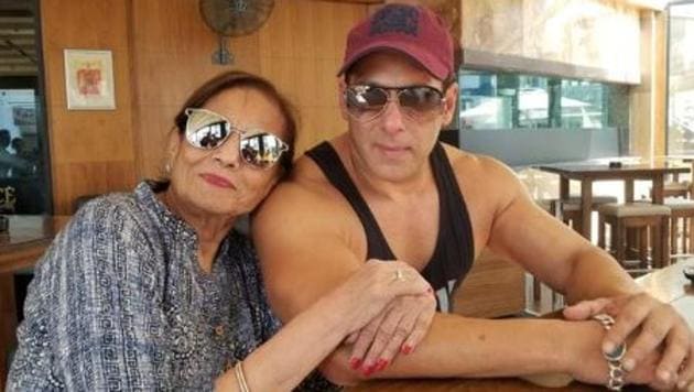 Salman Khan with mother Salma Khan in Malta.