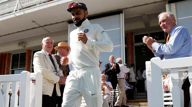 Virat Kohli in action during the second Test match between India and England at Lord’s.(Action Images via Reuters)