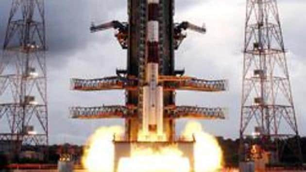 The <span class='webrupee'>₹</span>800-crore lunar mission named “Chandrayaan-2” comes over a decade after India went up to the lunar orbit on November 8, 2008 after the “Chandrayaan-1” (pictured) launch on October 22 onboard a Polar Satellite Launch Vehicle (PSLV) rocket from the spaceport in Sriharikota in Andhra Pradesh.(AP/File Photo)