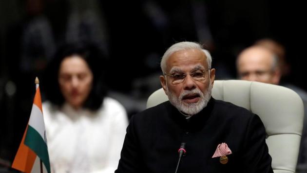 Prime Minister Narendra Modi speaks during the BRICS Summit in Johannesburg, South Africa, July 26, 2018. (REUTERS File Photo) Prime Minister Narendra Modi speaks during the BRICS Summit in Johannesburg, South Africa, July 26, 2018. (REUTERS File Photo)
