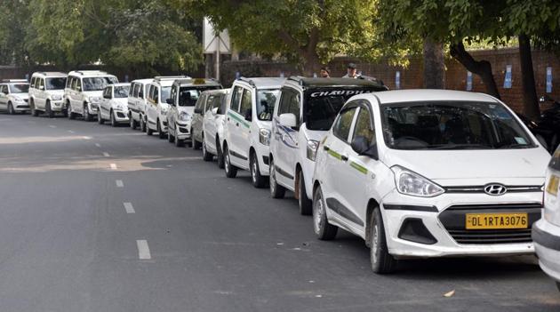 App-based cab operators such as Ola said they implemented the order starting Sunday.(Ravi Choudhary/HT Photo)