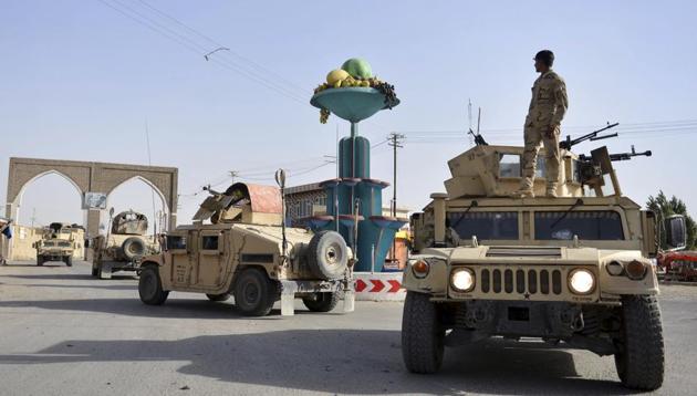 In this Sunday, Aug. 12, 2018, photo, Afghan Security personnel petrol in the city of Ghazni province west of Kabul, Afghanistan. (AP) In this Sunday, Aug. 12, 2018, photo, Afghan Security personnel petrol in the city of Ghazni province west of Kabul, Afghanistan. (AP)