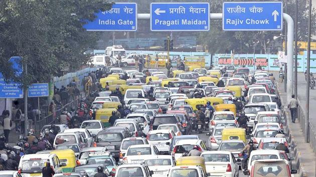ITO is one of the most congested areas in Delhi, and the skywalk hopes to remedy that. (Sushil Kumar/ HT Photo)