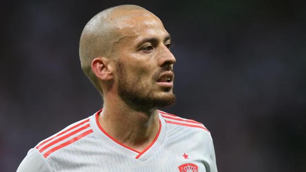 Spain's forward David Silva looks on during the Russia 2018 World Cup Group B football match between Iran and Spain at the Kazan Arena in Kazan on June 20, 2018.(AFP)