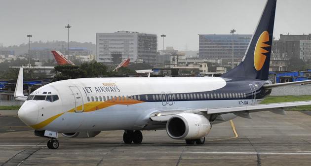 Jet Airways aircraft at Mumbai International Airport.(Mint File/Representational Photo) Jet Airways aircraft at Mumbai International Airport.(Mint File/Representational Photo)