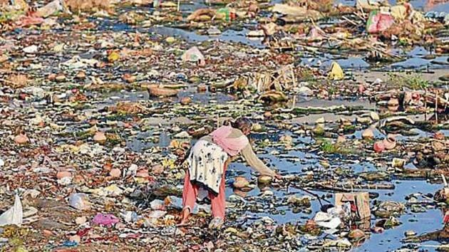 Polluted waters in the national capital.(HT File) Polluted waters in the national capital.(HT File)