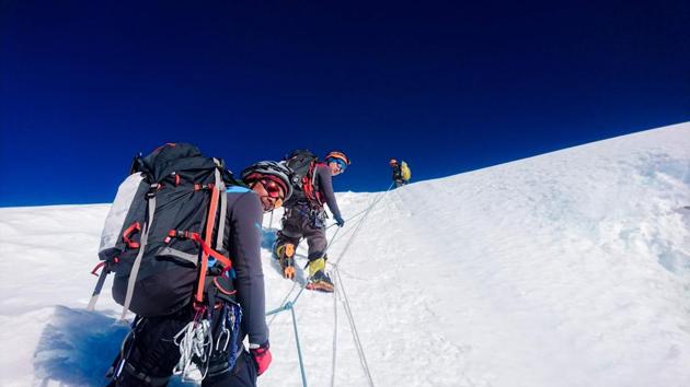 This year’s organisers are preparing for anything. Tycoon Tay Za, who was behind both the 2014 failed attempts and the successful ascent of Everest, is bankrolling this venture, which is expected to take around two months. The climbers will have a five-member support team and some 70 porters to help -- compared to 25 last time -- as well as several rescue helicopters on stand-by. (Hkakabo Razi Expedition 2018 / AFP) This year’s organisers are preparing for anything. Tycoon Tay Za, who was behind both the 2014 failed attempts and the successful ascent of Everest, is bankrolling this venture, which is expected to take around two months. The climbers will have a five-member support team and some 70 porters to help -- compared to 25 last time -- as well as several rescue helicopters on stand-by. (Hkakabo Razi Expedition 2018 / AFP)
