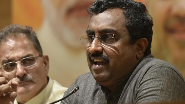 Ram Madhav sounded positive about achieving a political consensus with opposition parties if any agreement is reached between two countries. (HT File Photo) Ram Madhav sounded positive about achieving a political consensus with opposition parties if any agreement is reached between two countries. (HT File Photo)