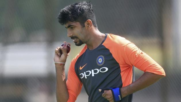 India's Jasprit Bumrah takes part in a nets session at Nottingham.(AP) India's Jasprit Bumrah takes part in a nets session at Nottingham.(AP)