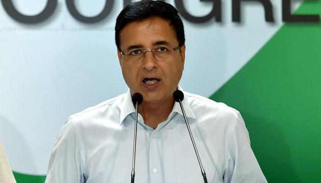 Congress spokesman Randeep Singh Surjewala challenged PM Modi to an open debate with Rahul Gandhi on issues of corruption, Rafale deal, Vyapam scam, “failing” economy, falling rupee, foreign policy, mob lynchings and woman safety, among others. (PTI) Congress spokesman Randeep Singh Surjewala challenged PM Modi to an open debate with Rahul Gandhi on issues of corruption, Rafale deal, Vyapam scam, “failing” economy, falling rupee, foreign policy, mob lynchings and woman safety, among others. (PTI)