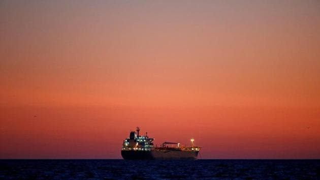 An oil tanker is seen at sunset anchored off the Fos-Lavera oil hub near Marseille, France.(REUTERS File Photo) An oil tanker is seen at sunset anchored off the Fos-Lavera oil hub near Marseille, France.(REUTERS File Photo)