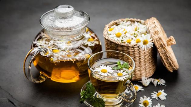 Chamomile tea is known widely for its calming effects and is also used as a sleep aid. It is also believed to have antibacterial, anti-inflammatory and liver-protecting properties. It could also be useful in relieving premenstrual symptoms and balancing insulin levels. (shutterstock) Chamomile tea is known widely for its calming effects and is also used as a sleep aid. It is also believed to have antibacterial, anti-inflammatory and liver-protecting properties. It could also be useful in relieving premenstrual symptoms and balancing insulin levels. (shutterstock)