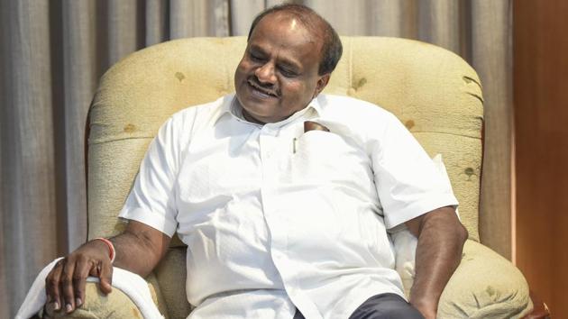 Karnataka CM Kumaraswamy said he would seek relief from the Centre for which the losses will have to be estimated.(HT File Photo)