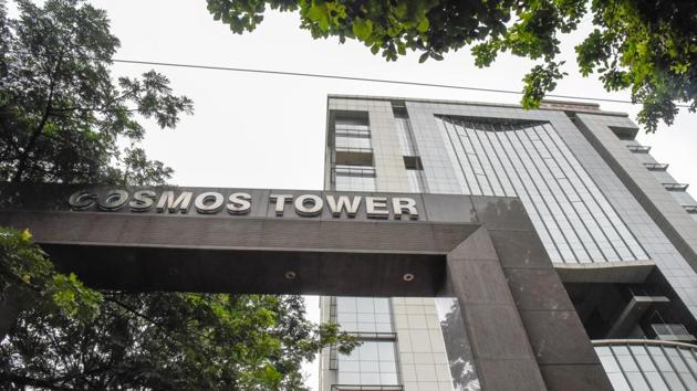 Cosmos bank headquarters on Ganeshkhind road in Pune.(Sanket Wankhade/HT Photo) Cosmos bank headquarters on Ganeshkhind road in Pune.(Sanket Wankhade/HT Photo)
