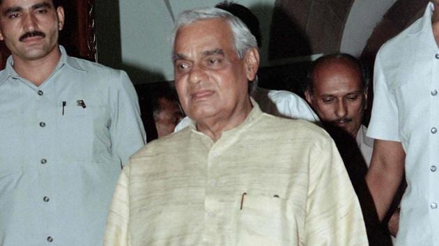 Former PM Atal Bihari Vajpayee had announced his retirement from electoral politics in 2005 and withdrew further from public life in 2009 after suffering a stroke that weakened his cognitive abilities. Subsequently, he developed dementia.(AFP/File Photo)