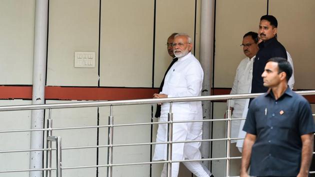 Prime Minister Narendra Modi arrives at All India Institute of Medical Sciences (AIIMS) to visit former PM Atal Bihari Vajpayee in New Delhi. Vajpayee’s health condition continued to be critical after he was put on life support on Wednesday, AIIMS said on Thursday, as leaders from several political parties visited him at the hospital. (Arun Sharma / PTI) Prime Minister Narendra Modi arrives at All India Institute of Medical Sciences (AIIMS) to visit former PM Atal Bihari Vajpayee in New Delhi. Vajpayee’s health condition continued to be critical after he was put on life support on Wednesday, AIIMS said on Thursday, as leaders from several political parties visited him at the hospital. (Arun Sharma / PTI)
