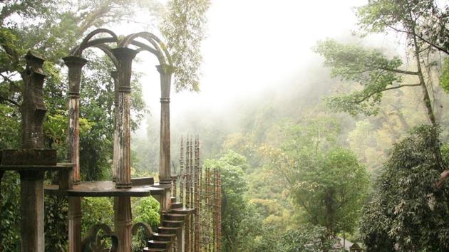 Las Pozas, Mexico: This garden (Las Pozas means ‘the wells) in Xilitla is filled with surreal structures and located 2,000 feet above sea level. It was created by English poet Edward James in a rainforest. There are waterfalls alongside towering structures. (Shutterstock) Las Pozas, Mexico: This garden (Las Pozas means ‘the wells) in Xilitla is filled with surreal structures and located 2,000 feet above sea level. It was created by English poet Edward James in a rainforest. There are waterfalls alongside towering structures. (Shutterstock)