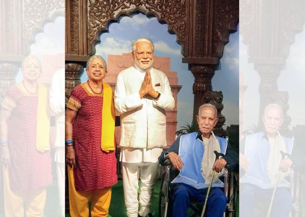 Shoba’s parents liked the way the wax version of Prime Minister Narendra Modi was dressed at the Madame Tussauds in Sentosa Island