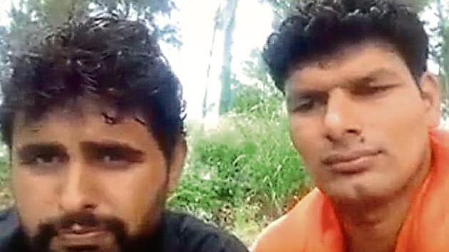 Two men, who identified themselves as Darwesh Shahpur and Naveen Dalal, owned up the attack. (Sourced) Two men, who identified themselves as Darwesh Shahpur and Naveen Dalal, owned up the attack. (Sourced)