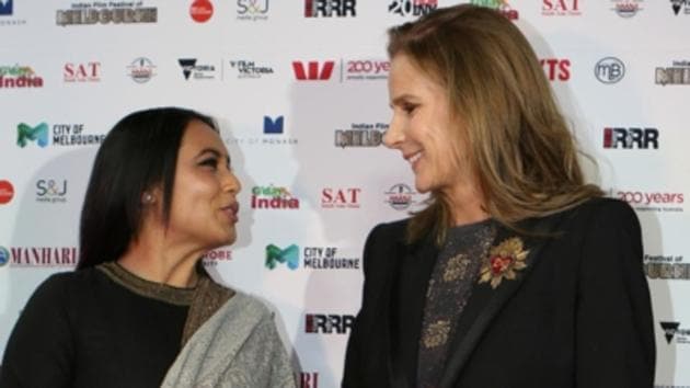 Bollywood actor Rani Mukerji asked Australian actor-director Rachel Griffiths to visit India. Bollywood actor Rani Mukerji asked Australian actor-director Rachel Griffiths to visit India.