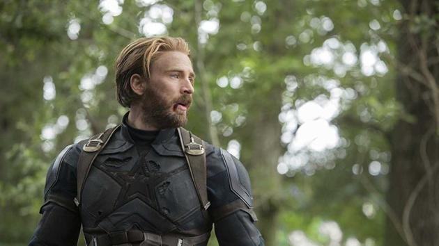 Chris Evans as Captain America in a still from Avengers: Infinity War.