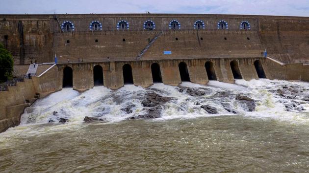 This is the first time since 2005 that there is such an overflow in the Cauvery, thanks to heavy rain in the river’s catchment areas in Karnataka, following which about 170,000 cusecs were released from the Krishna Raja Sagara and Kabini dams in that state. (PTI File Photo) This is the first time since 2005 that there is such an overflow in the Cauvery, thanks to heavy rain in the river’s catchment areas in Karnataka, following which about 170,000 cusecs were released from the Krishna Raja Sagara and Kabini dams in that state. (PTI File Photo)