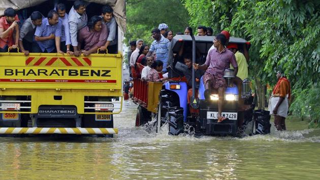 The worst floods and landslides in a century in Kerala have taken the lives of over 300 people so far, with 2.11 lakh people in 14 districts badly hit. (AP) The worst floods and landslides in a century in Kerala have taken the lives of over 300 people so far, with 2.11 lakh people in 14 districts badly hit. (AP)