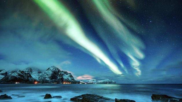 Northern Lights, Iceland: The Aurora Borealis or Northern Lights are visible from September to April in Iceland. The Northern Lights are the result of solar particles entering the earth’s magnetic field. Some of the other places where you can view this phenomena are Alaska, Finland, northern Canada, Norway, Russia, Sweden, and Greenland. (Shutterstock) Northern Lights, Iceland: The Aurora Borealis or Northern Lights are visible from September to April in Iceland. The Northern Lights are the result of solar particles entering the earth’s magnetic field. Some of the other places where you can view this phenomena are Alaska, Finland, northern Canada, Norway, Russia, Sweden, and Greenland. (Shutterstock)