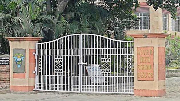 The UT education department had challenged the Sikh minority status given to Vivek High School, Sector 38, in 2016. (HT File) The UT education department had challenged the Sikh minority status given to Vivek High School, Sector 38, in 2016. (HT File)