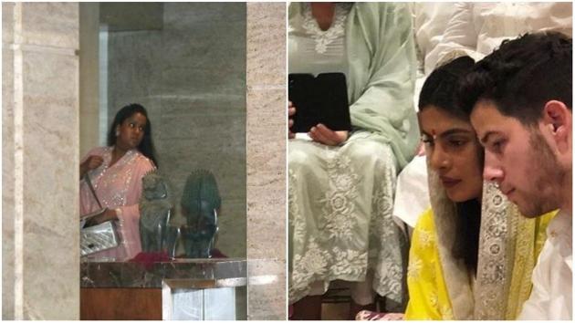 Arpita Khan Sharma spotted at Priyanka Chopra’s engagement.(Viral Bhayani)