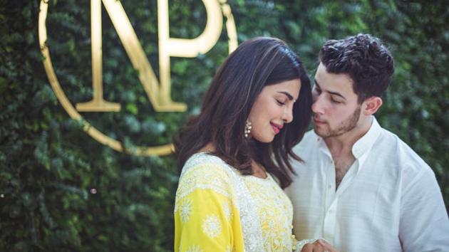 Priyanka Chopra and Nick Jonas celebrated their new relationship with her friends and family.(Instagram)