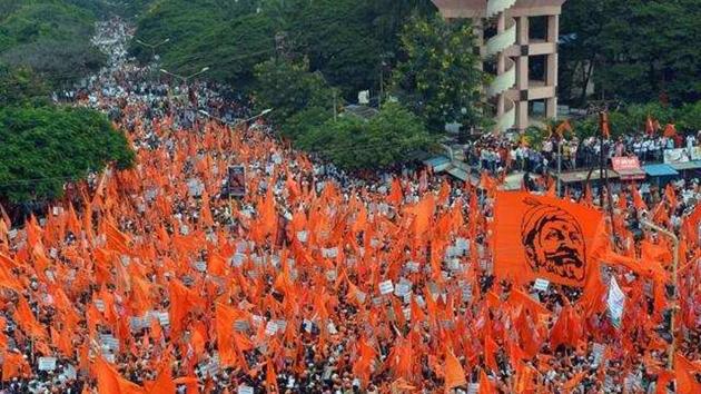 The Maratha community has issued a code of conduct to prevent violence during protests.(HT File)