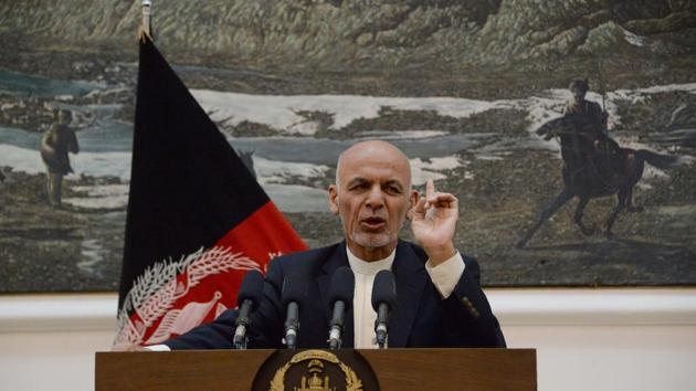 Afghan president Ashraf Ghani speaks during a press conference at Presidential Palace in Kabul on June 30. (AFP File Photo) Afghan president Ashraf Ghani speaks during a press conference at Presidential Palace in Kabul on June 30. (AFP File Photo)